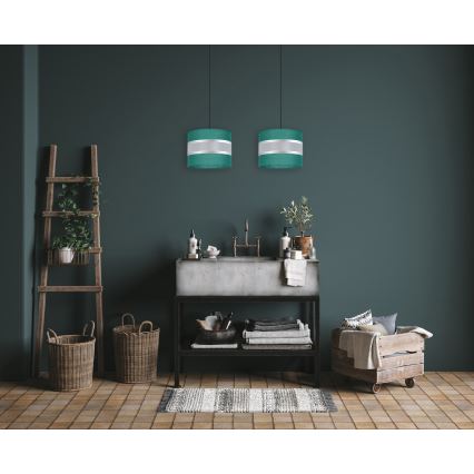 Candelabro suspenso CORAL 2xE27/60W/230V verde