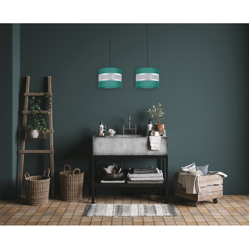 Candelabro suspenso CORAL 2xE27/60W/230V verde