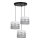 Candelabro suspenso CORAL 3xE27/60W/230V branco/cinzento