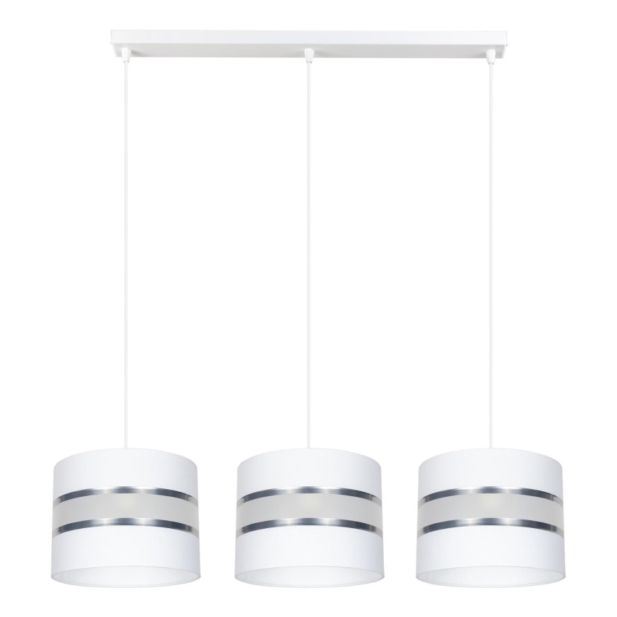Candelabro suspenso CORAL 3xE27/60W/230V branco