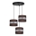 Candelabro suspenso CORAL 3xE27/60W/230V castanho