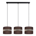 Candelabro suspenso CORAL 3xE27/60W/230V castanho