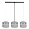 Candelabro suspenso CORAL 3xE27/60W/230V cinzento