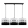 Candelabro suspenso CORAL 3xE27/60W/230V preto/branco