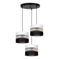 Candelabro suspenso CORAL 3xE27/60W/230V preto/branco