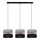 Candelabro suspenso CORAL 3xE27/60W/230V preto/cinzento