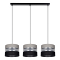 Candelabro suspenso CORAL 3xE27/60W/230V preto e cinzento