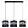 Candelabro suspenso CORAL 3xE27/60W/230V preto
