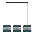 Candelabro suspenso CORAL 3xE27/60W/230V verde