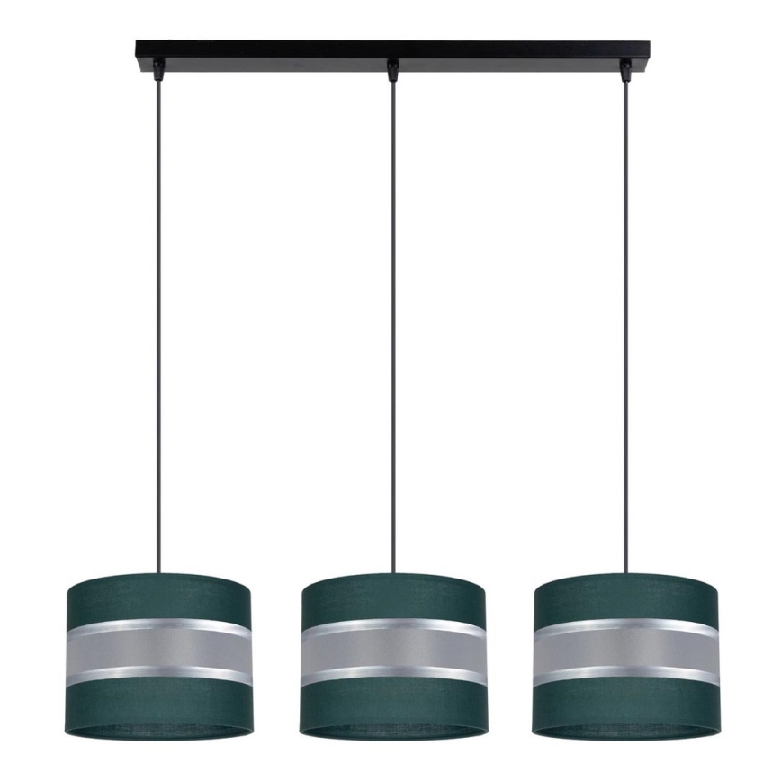 Candelabro suspenso CORAL 3xE27/60W/230V verde