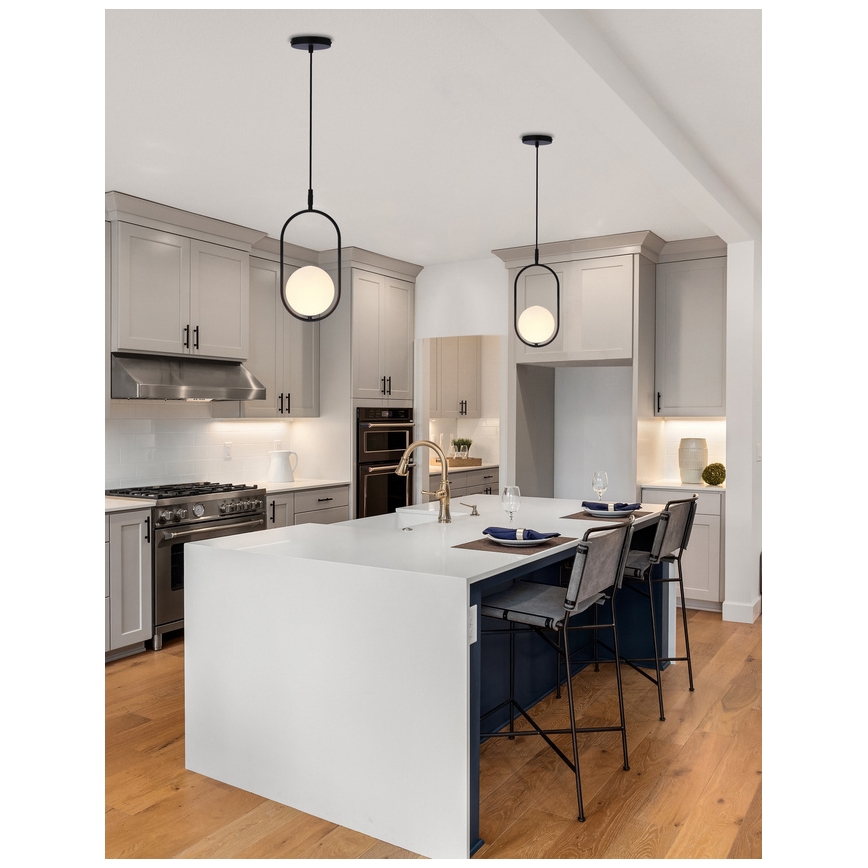 Candelabro suspenso CORDEL 1xG9/28W/230V preto