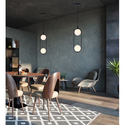 Candelabro suspenso  CORDEL 2xG9/28W/230V preto