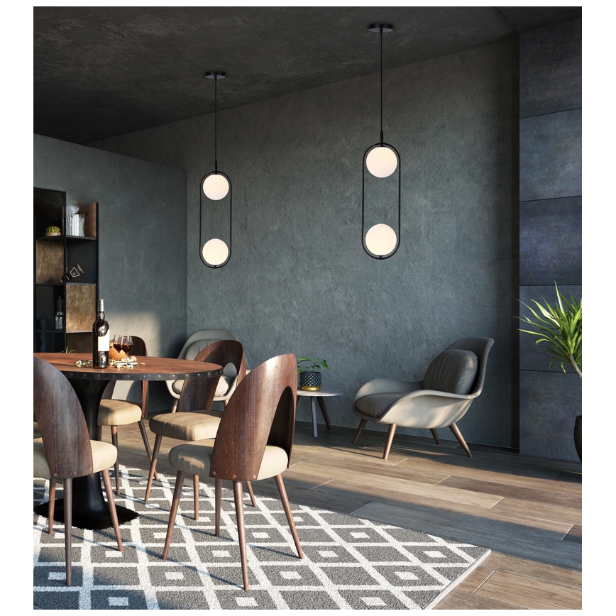 Candelabro suspenso  CORDEL 2xG9/28W/230V preto