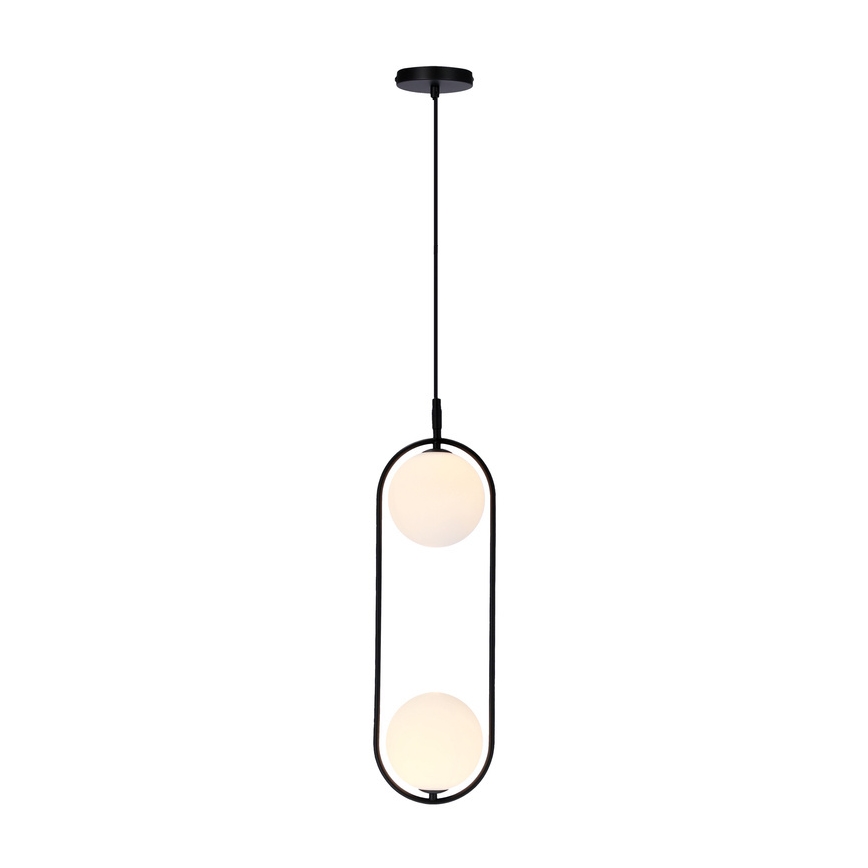 Candelabro suspenso  CORDEL 2xG9/28W/230V preto