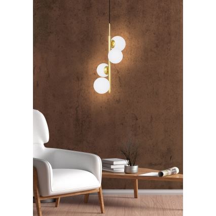 Candelabro suspenso CORDEL 4xG9/20W/230V dourado