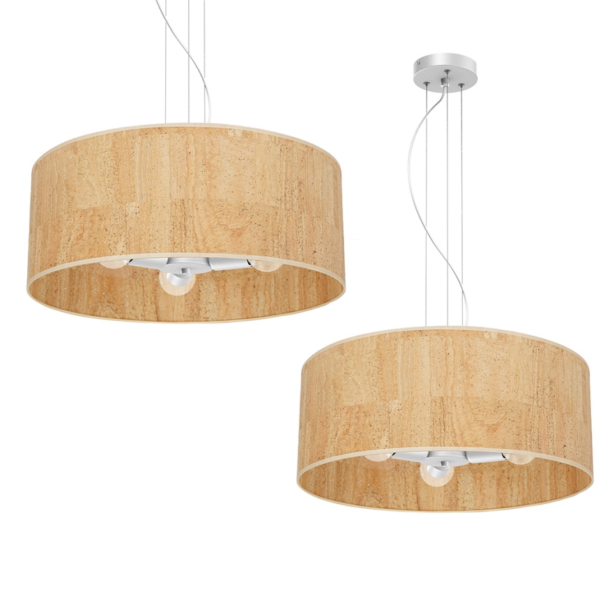 Candelabro suspenso CORK 3xE27/60W/230V