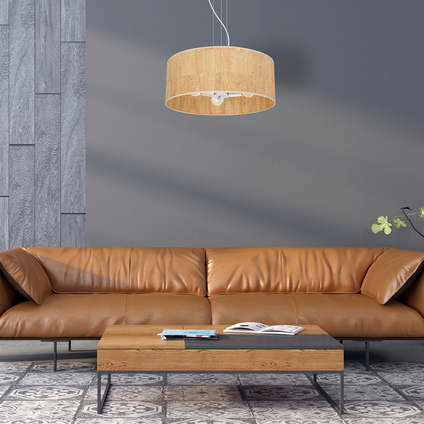 Candelabro suspenso CORK 3xE27/60W/230V