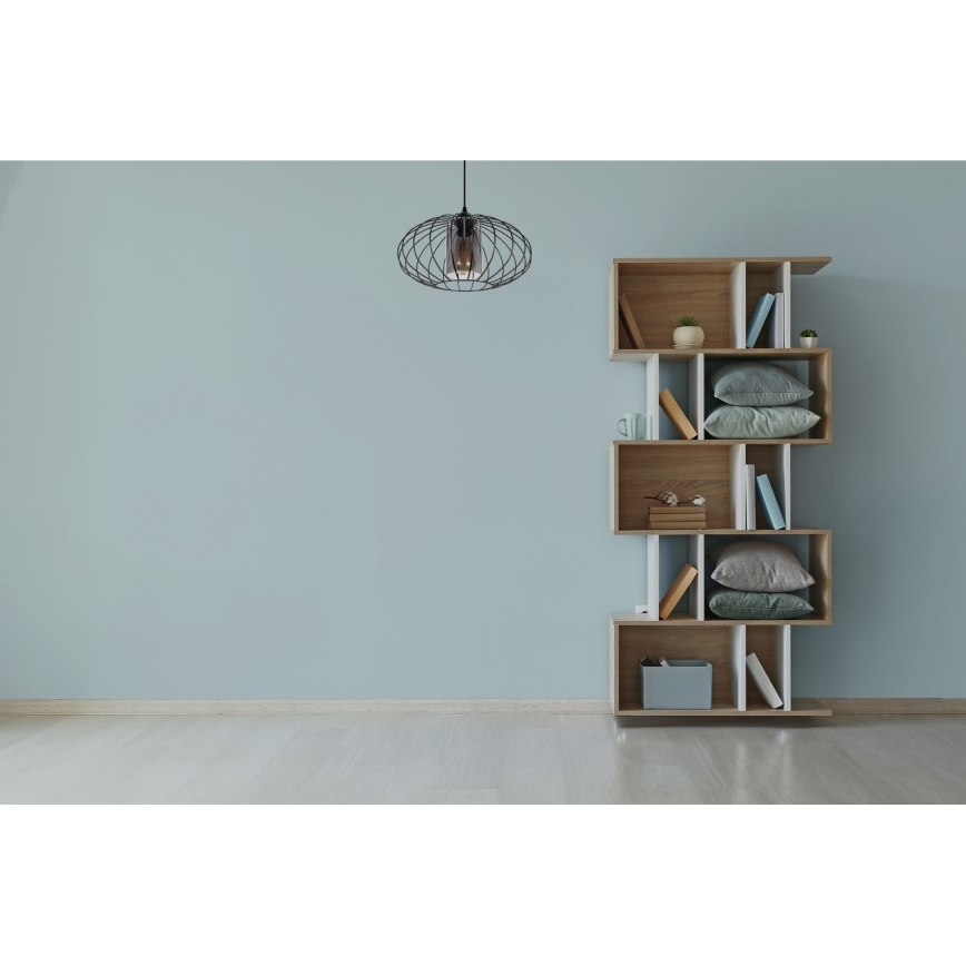 Candelabro suspenso CORRINI 1xE27/60W/230V diâmetro 34 cm preto/cinzento