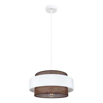 Candelabro suspenso CORSA 1xE27/60W/230V branco/castanho