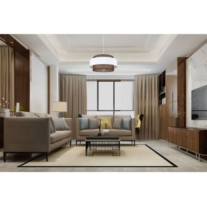 Candelabro suspenso CORSA 1xE27/60W/230V branco/castanho