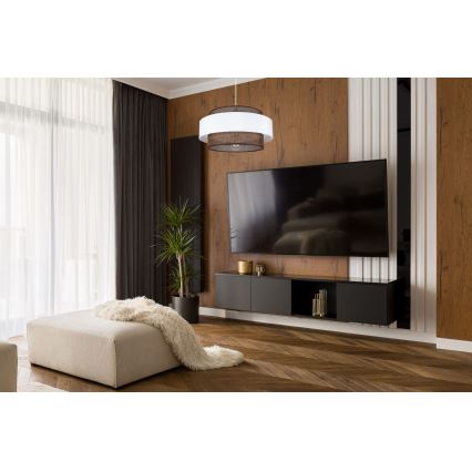 Candelabro suspenso CORSA 1xE27/60W/230V branco/castanho