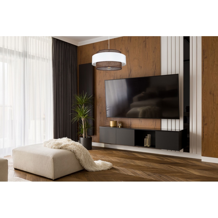 Candelabro suspenso CORSA 1xE27/60W/230V branco/castanho