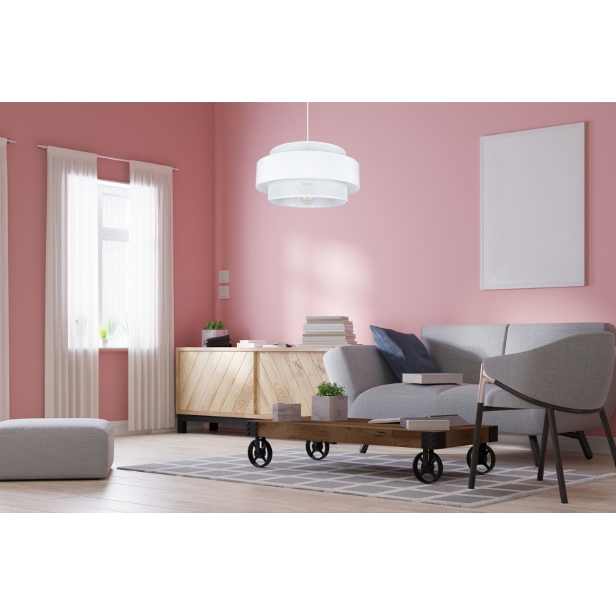 Candelabro suspenso CORSA 1xE27/60W/230V branco
