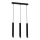 Candelabro suspenso CORTE 3xGU10/8W/230V preto