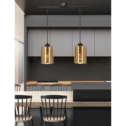 Candelabro suspenso COX 2xE27/60W/230V dourada
