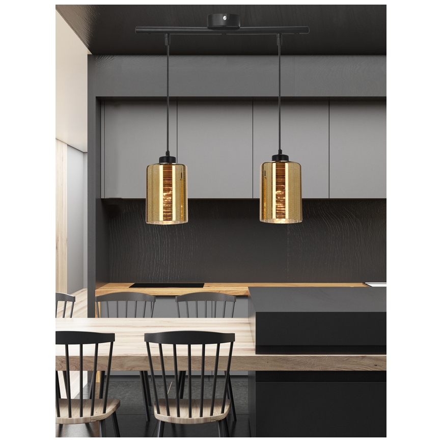 Candelabro suspenso COX 2xE27/60W/230V dourada