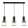 Candelabro suspenso CRISTAL 3xE27/60W/230V preto