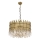 Candelabro suspenso CRYSTALLINE 8xE27/40W/230V pr. 60 cm em latão
