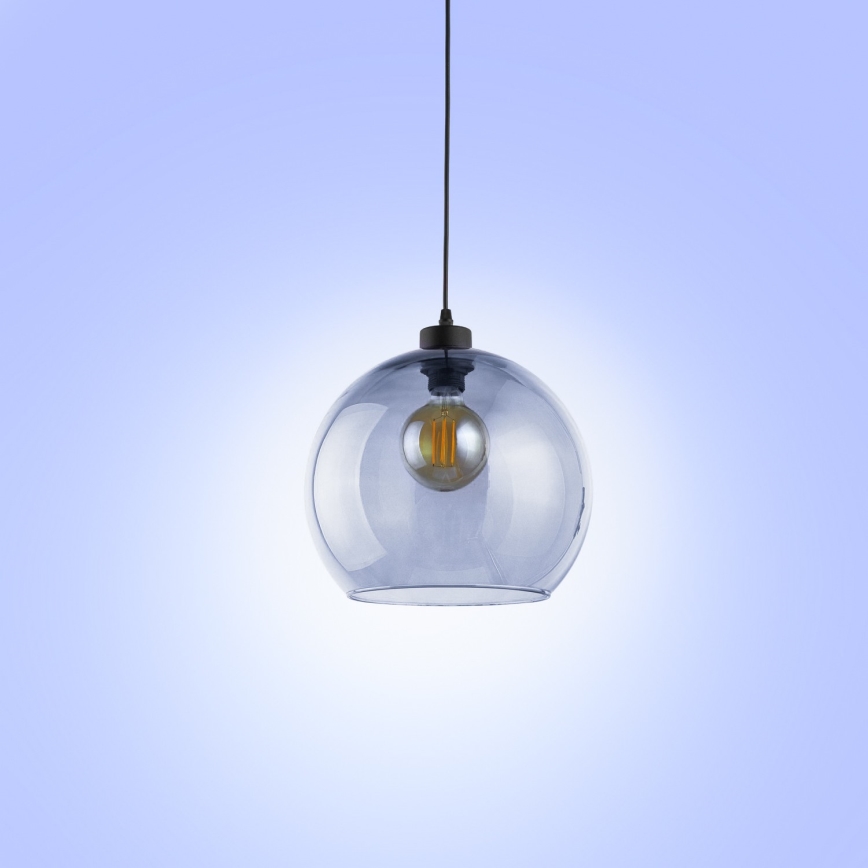 Candelabro suspenso CUBUS 1xE27/60W/230V azul