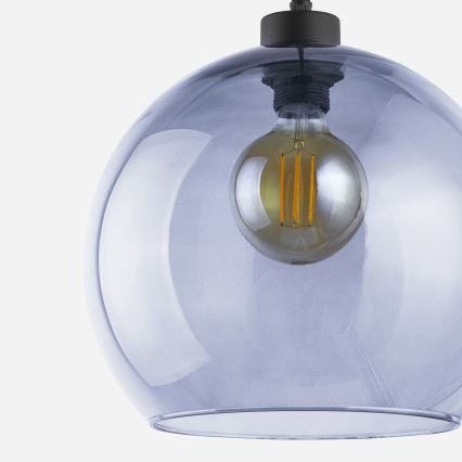 Candelabro suspenso CUBUS 1xE27/60W/230V azul
