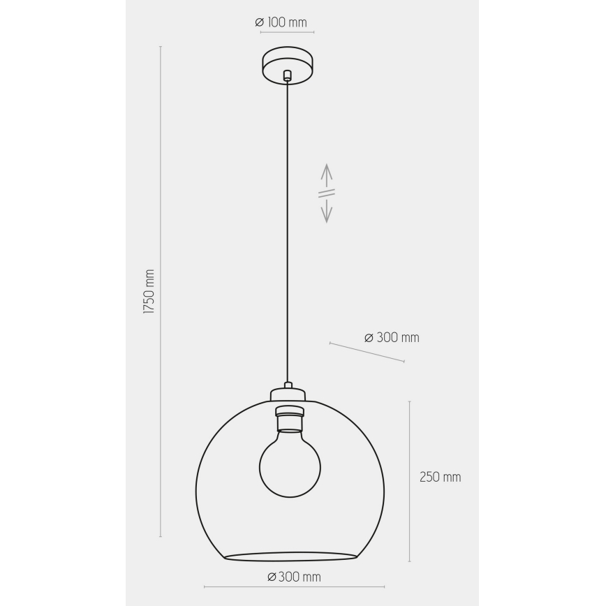 Candelabro suspenso CUBUS 1xE27/60W/230V