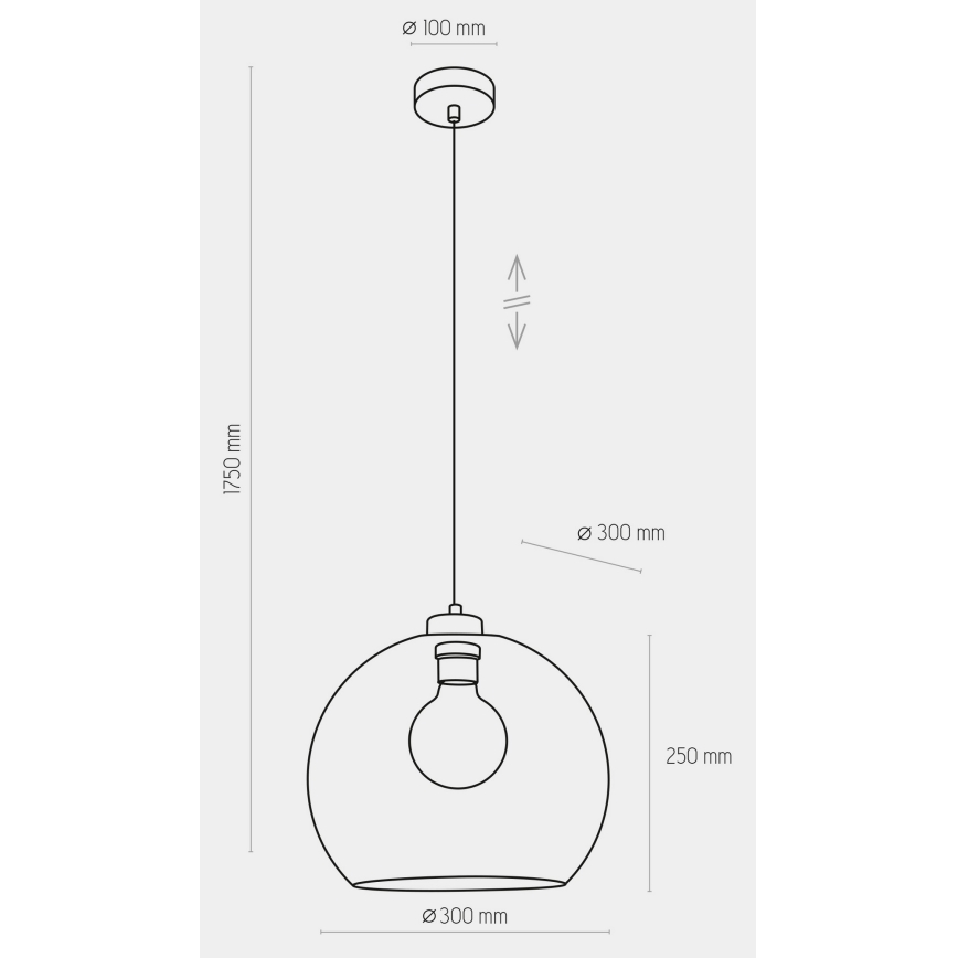Candelabro suspenso CUBUS 1xE27/60W/230V