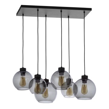 Candelabro suspenso CUBUS 6xE27/60W/230V preto