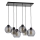 Candelabro suspenso CUBUS 6xE27/60W/230V preto