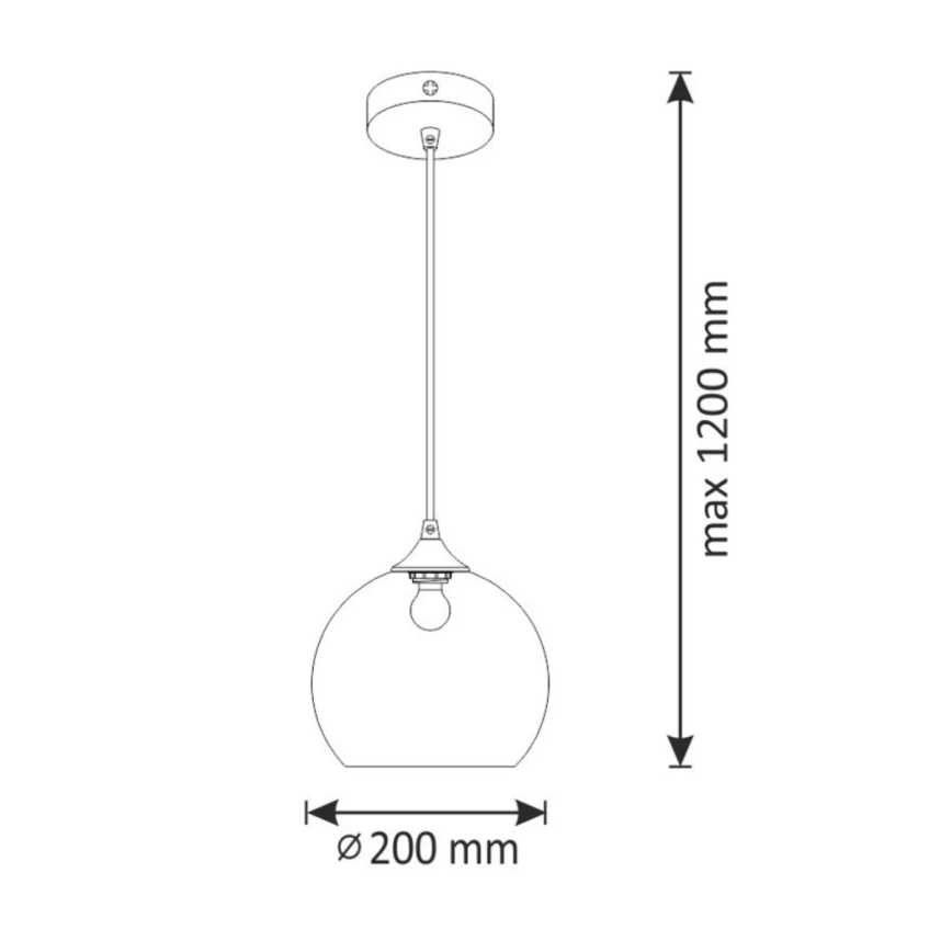 Candelabro suspenso DAMAR 1xE27/20W/230V