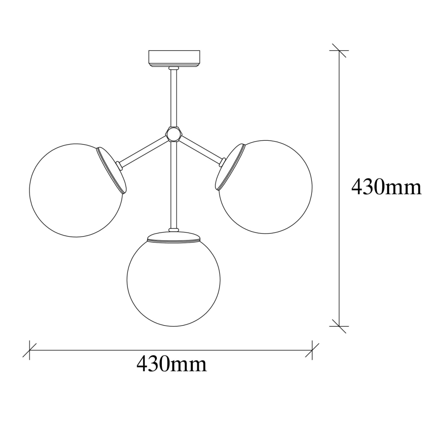 Candelabro suspenso DAMAR 3xE27/40W/230V