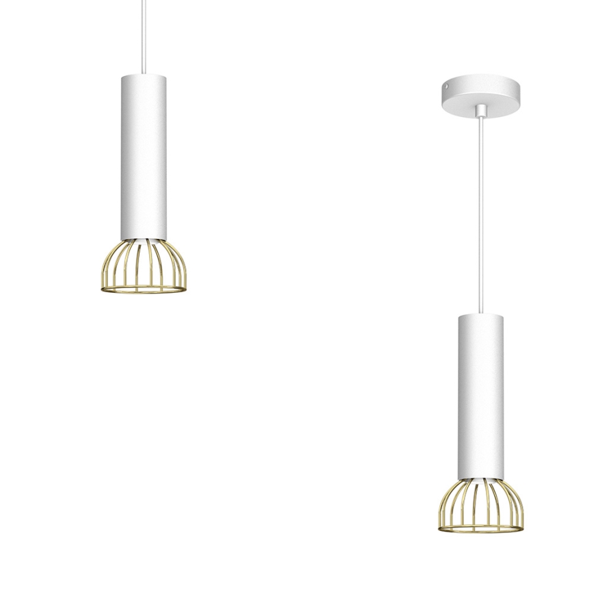 Candelabro suspenso DANTE 1xGU10/25W/230V branco/dourado