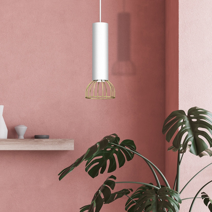 Candelabro suspenso DANTE 1xGU10/25W/230V branco/dourado
