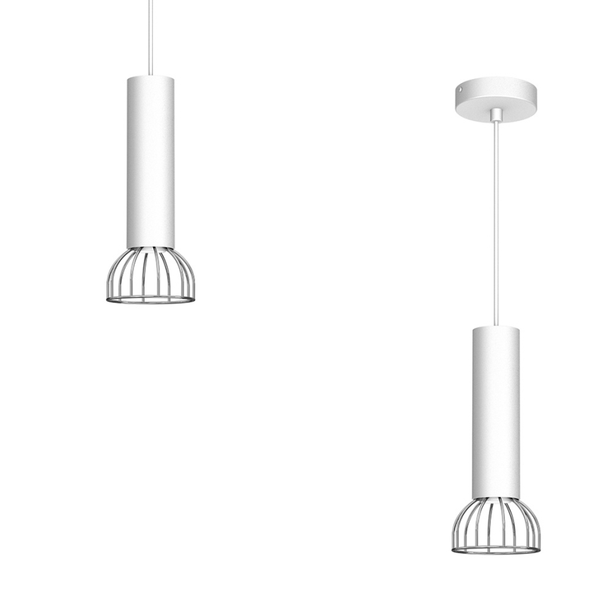 Candelabro suspenso DANTE 1xGU10/25W/230V prateado/cromado brilhante