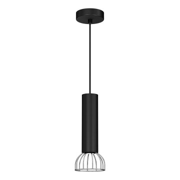 Candelabro suspenso DANTE 1xGU10/25W/230V preto/cromado brilhante