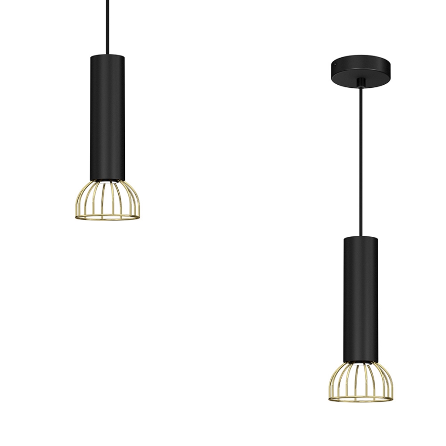 Candelabro suspenso DANTE 1xGU10/25W/230V preto/dourado