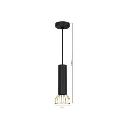 Candelabro suspenso DANTE 1xGU10/25W/230V preto/dourado
