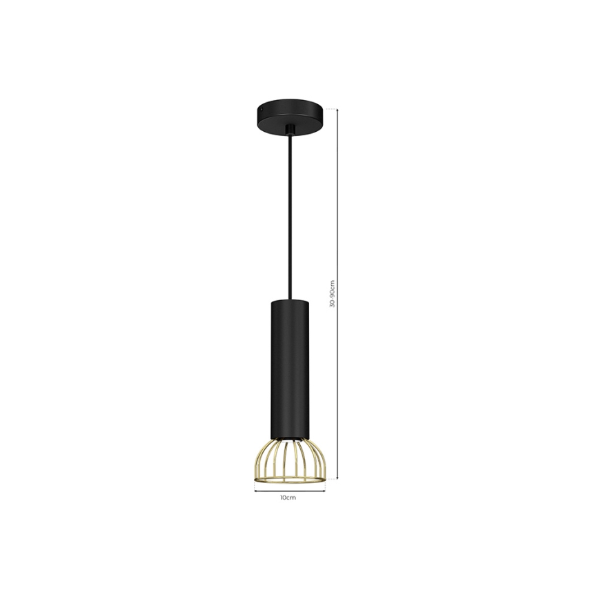 Candelabro suspenso DANTE 1xGU10/25W/230V preto/dourado