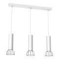 Candelabro suspenso DANTE 3xGU10/25W/230V branco/cromado brilhante