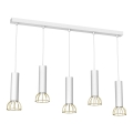 Candelabro suspenso DANTE 5xGU10/25W/230V branco/dourado