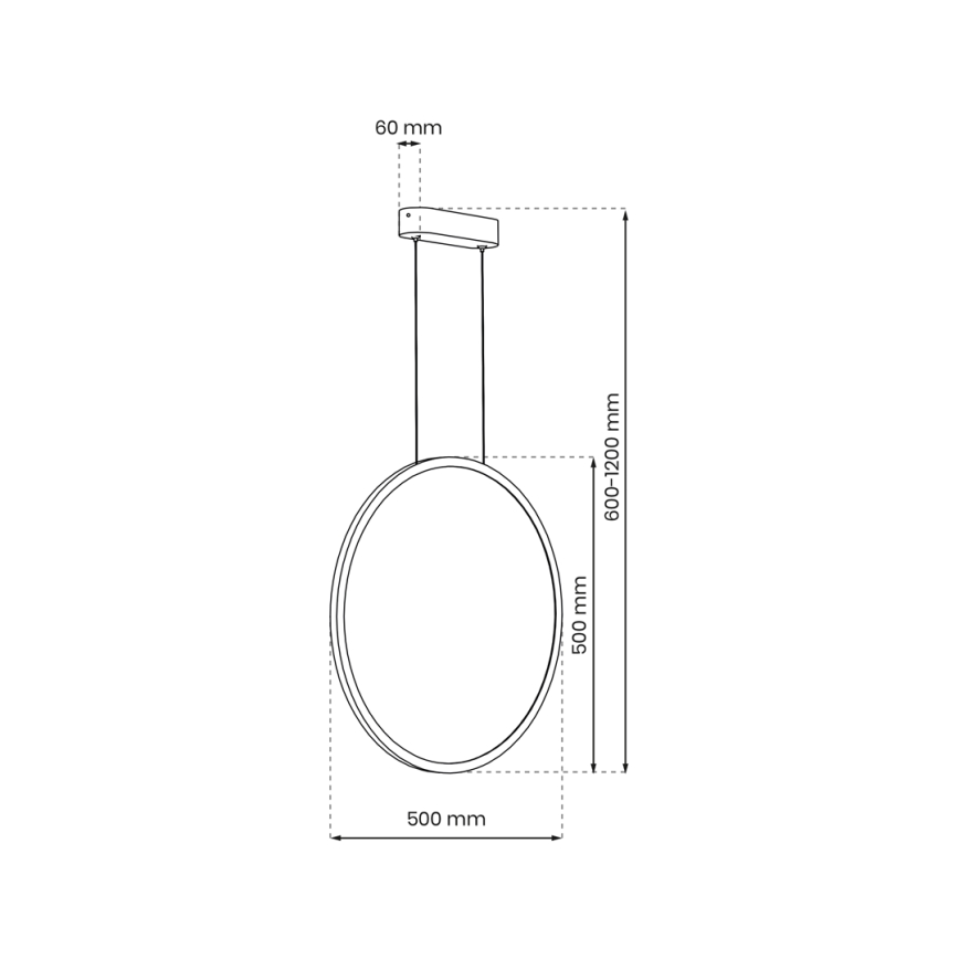 Candelabro suspenso de casa de banho LED SATURNO LED/28W/230V IP44 dourado